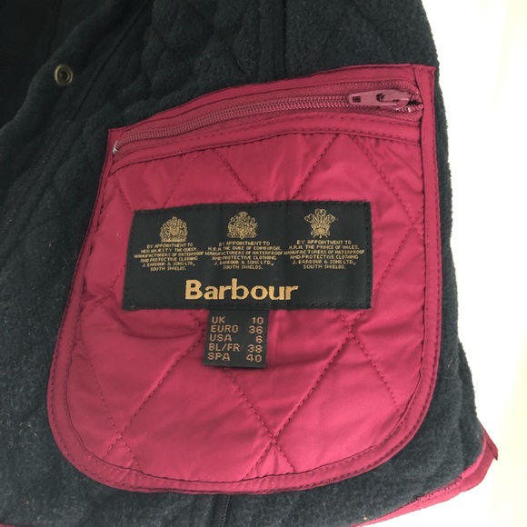 Barbour Berry/Wine Quilted Vest, Size 6 - Picture 6 of 6